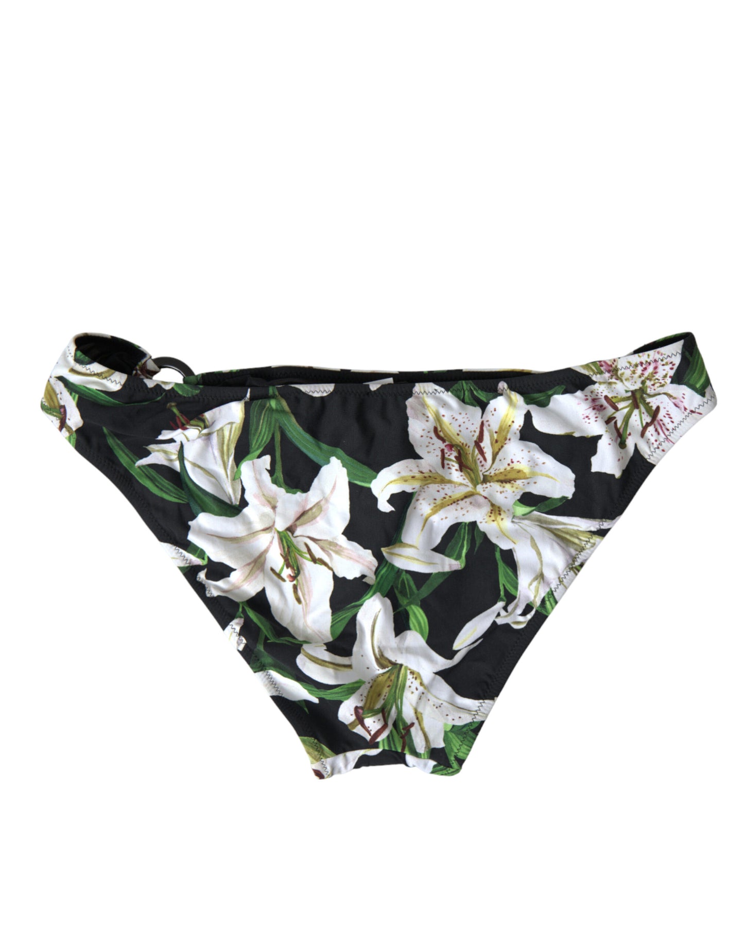 Dolce & Gabbana Schwarzer Liliendruck Bademode Bottom Beachwear Bikini