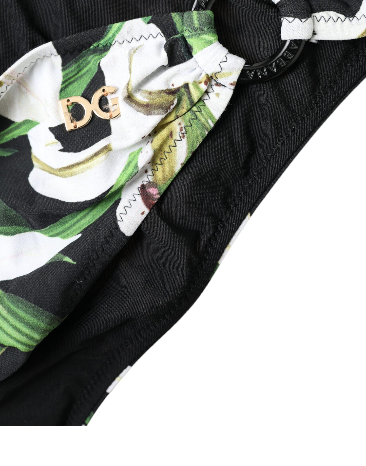 Dolce & Gabbana Schwarzer Liliendruck Bademode Bottom Beachwear Bikini