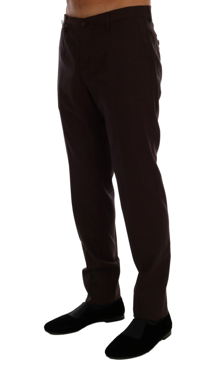 Dolce & Gabbana – Lilafarbene formelle Hose aus Wollstretch