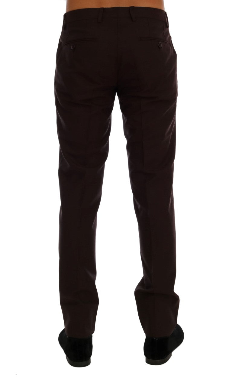 Dolce & Gabbana – Lilafarbene formelle Hose aus Wollstretch