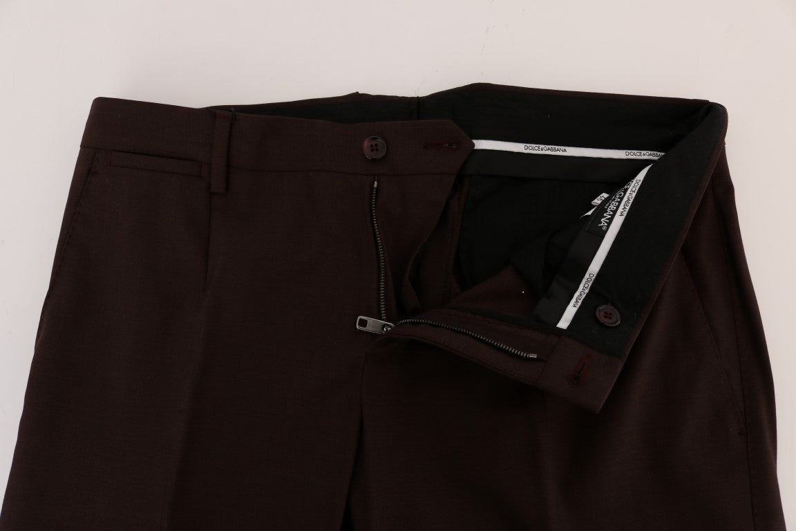 Dolce & Gabbana – Lilafarbene formelle Hose aus Wollstretch