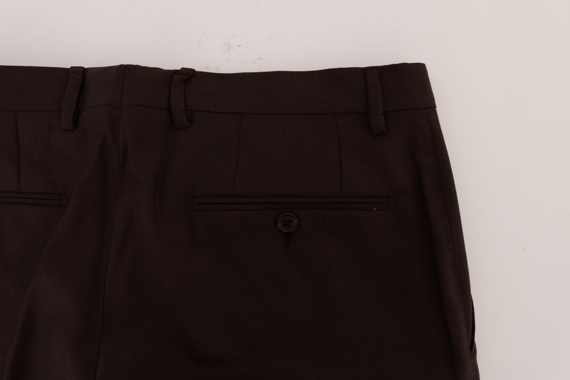 Dolce & Gabbana – Lilafarbene formelle Hose aus Wollstretch