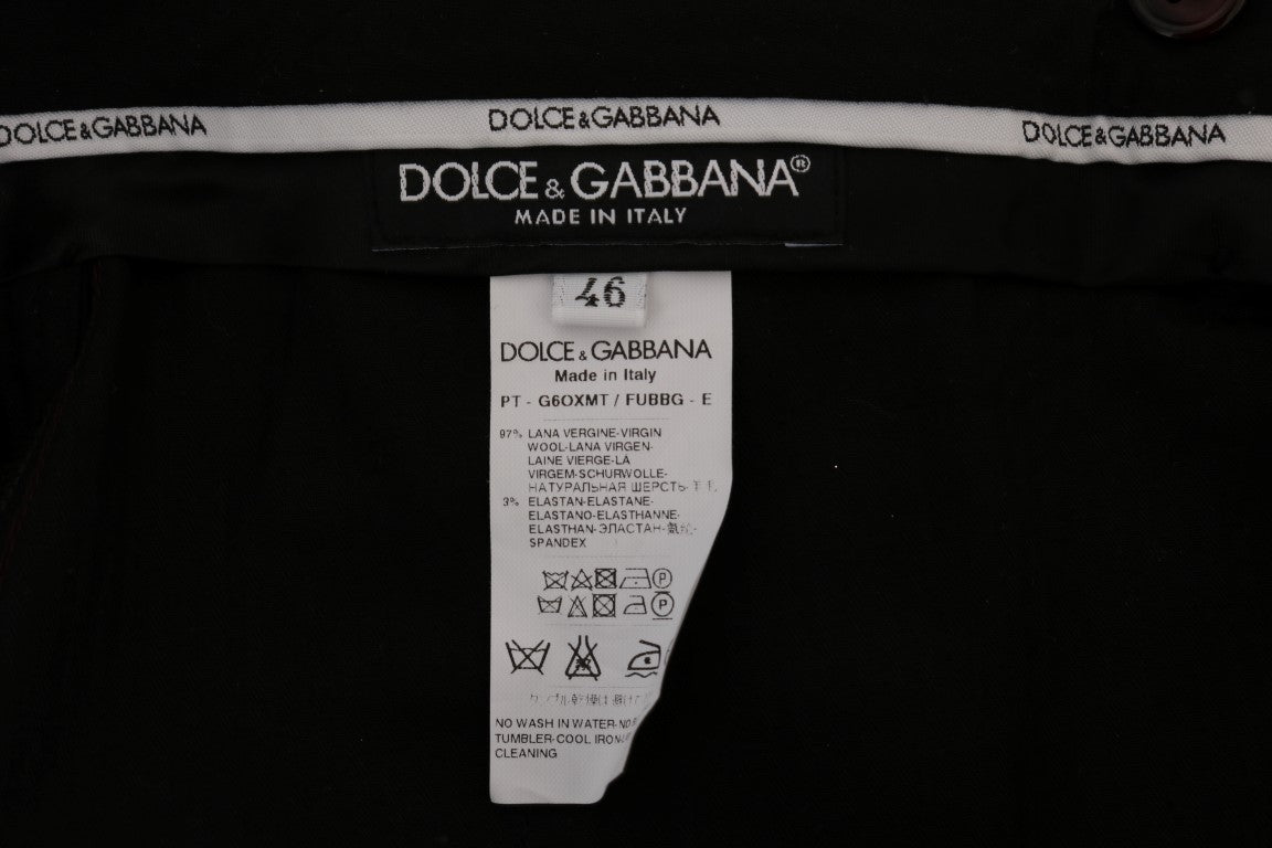 Dolce & Gabbana – Lilafarbene formelle Hose aus Wollstretch