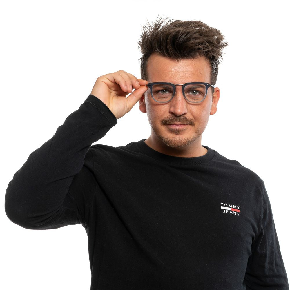Police Blue Men Glasses Frame