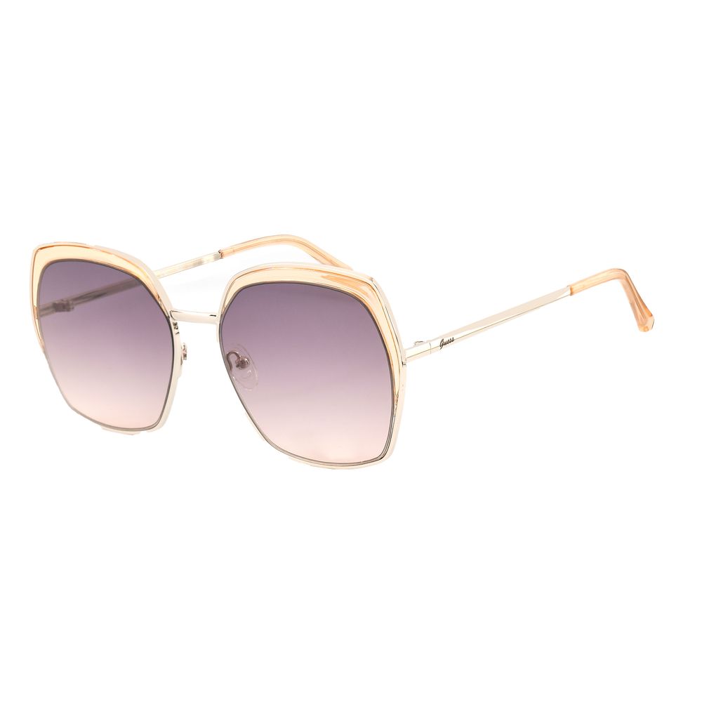 نظارات شمسية من Guess باللون الذهبي المعدني