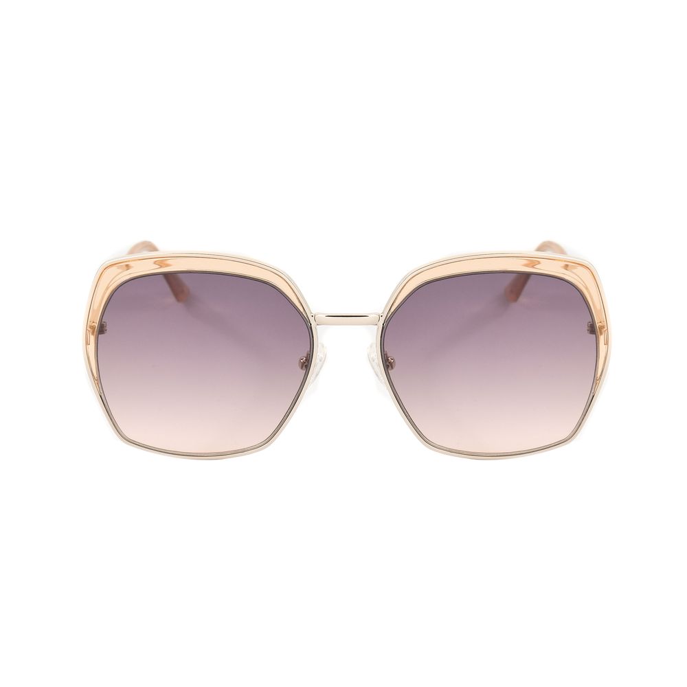 نظارات شمسية من Guess باللون الذهبي المعدني