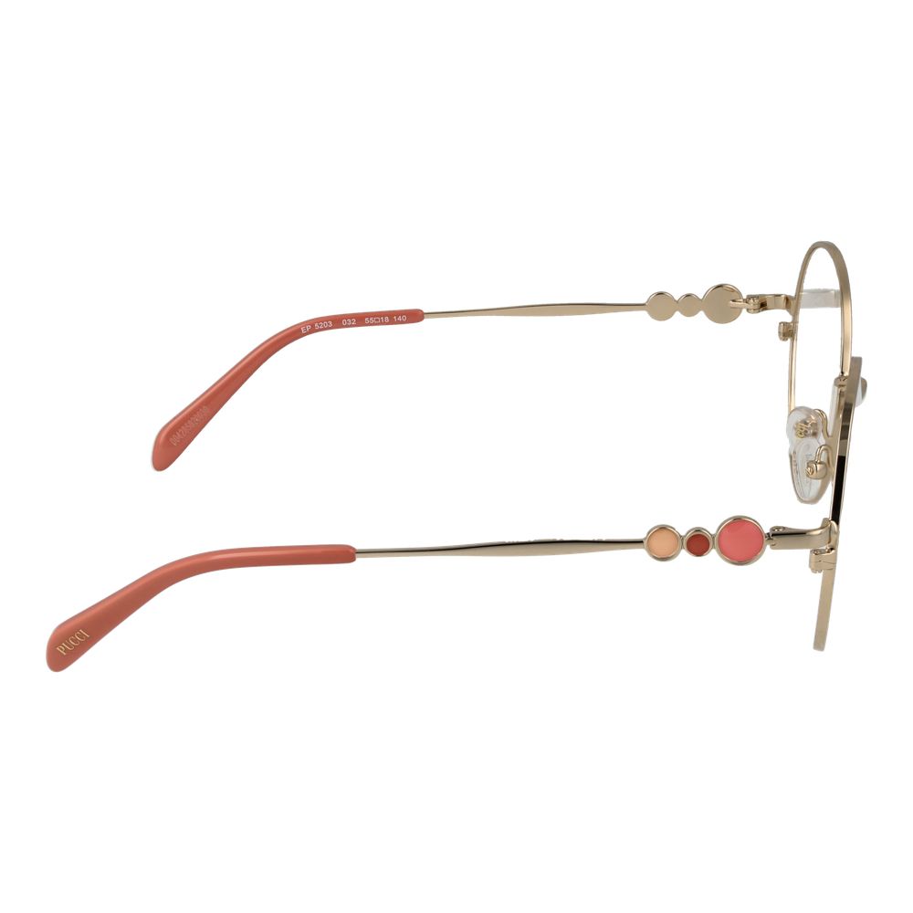Emilio Pucci Gold Women Glasses Frame