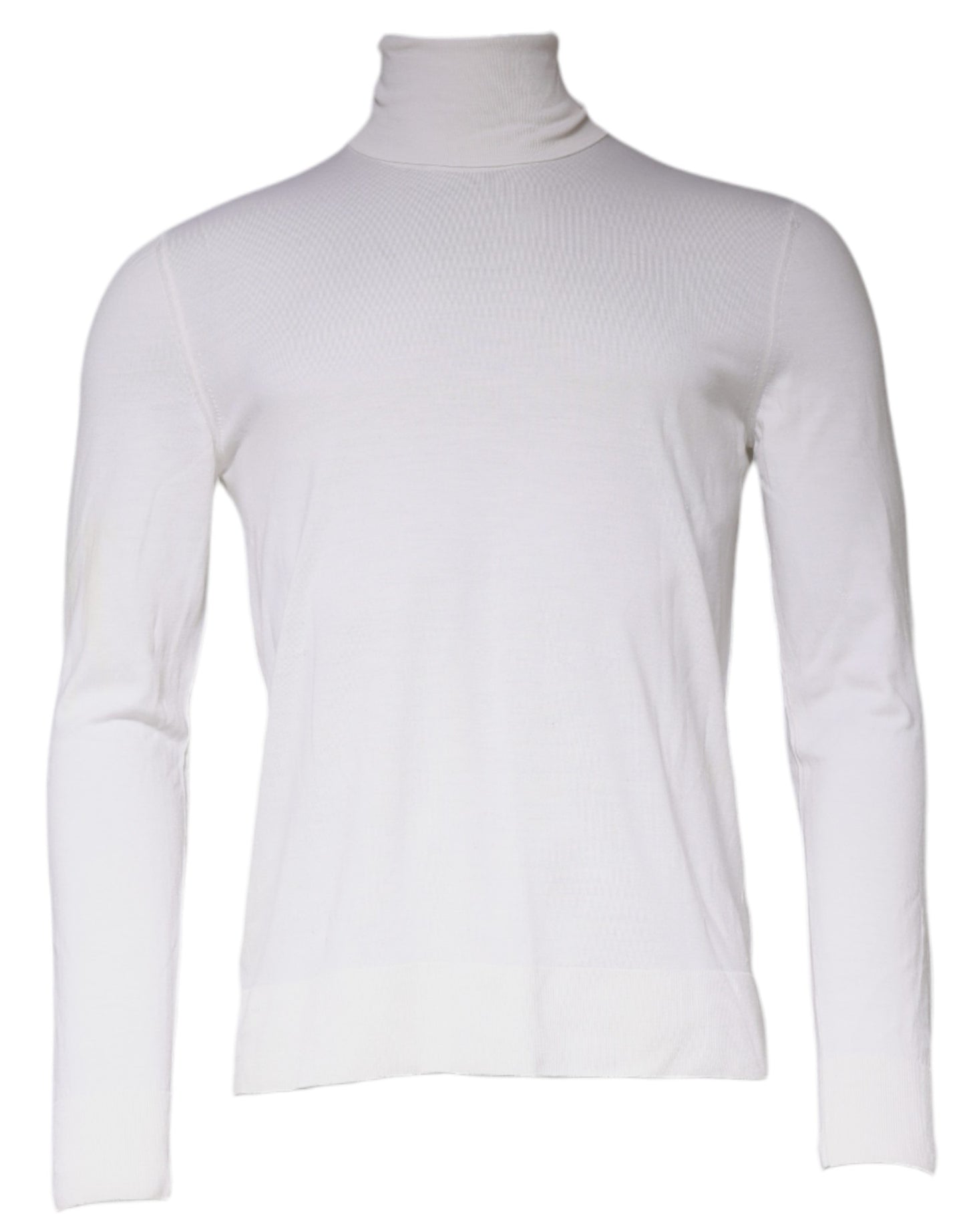 Dolce & Gabbana Weißer Langarm-Rollkragenpullover für Herren