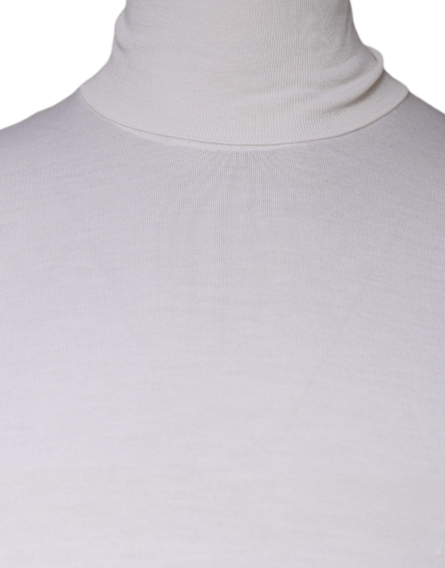 Dolce & Gabbana Weißer Langarm-Rollkragenpullover für Herren