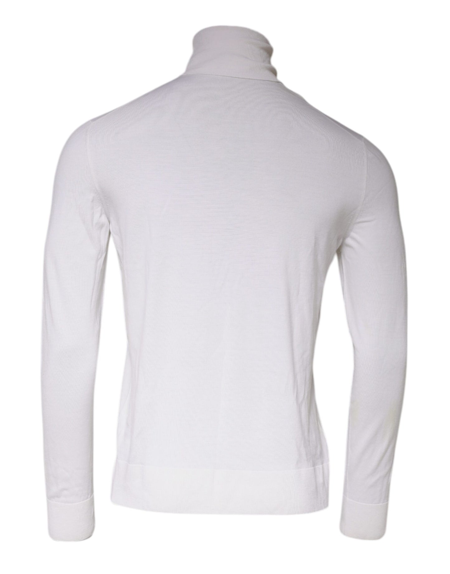 Dolce & Gabbana Weißer Langarm-Rollkragenpullover für Herren