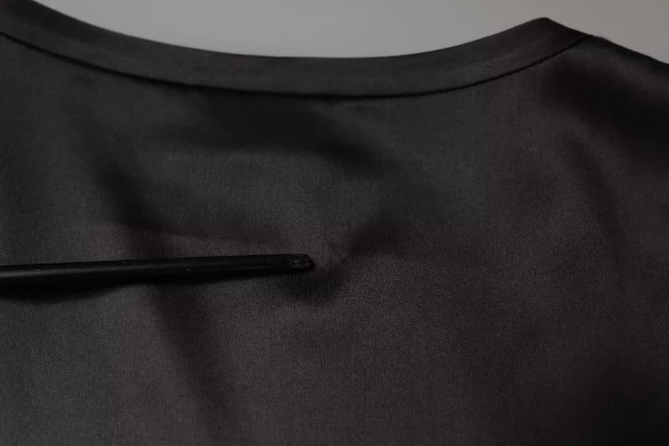 Brunello Cucinelli – Ärmelloses Tanktop aus Seidenmischung in Schwarz