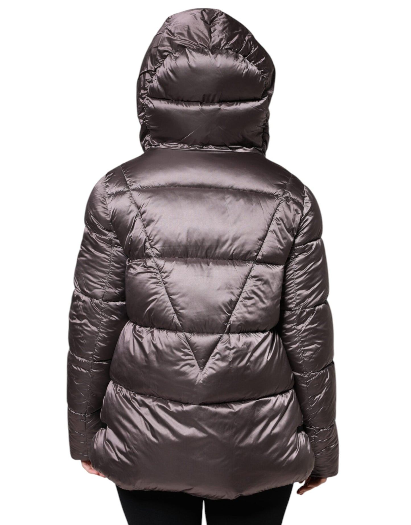 Scervino Street Violet Puffer Steppjacke mit Kapuze für Damen