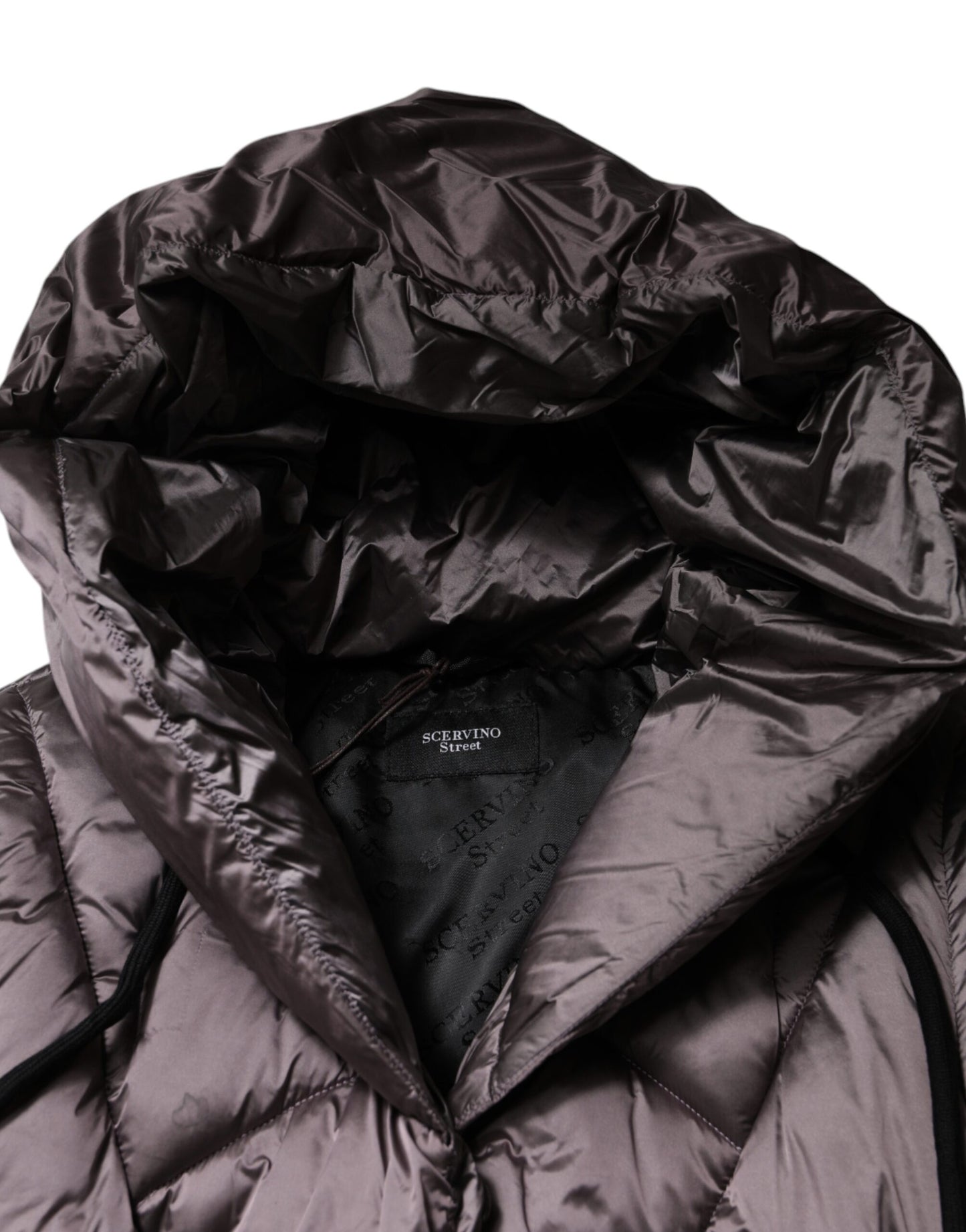 Scervino Street Violet Puffer Steppjacke mit Kapuze für Damen