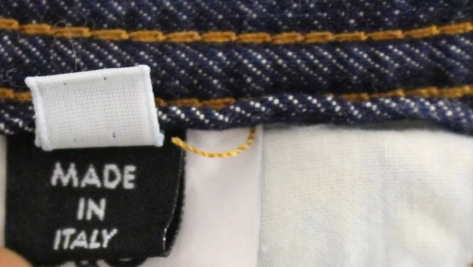 شورت جينز دولتشي آند غابانا أزرق من القطن المغسول من D&G