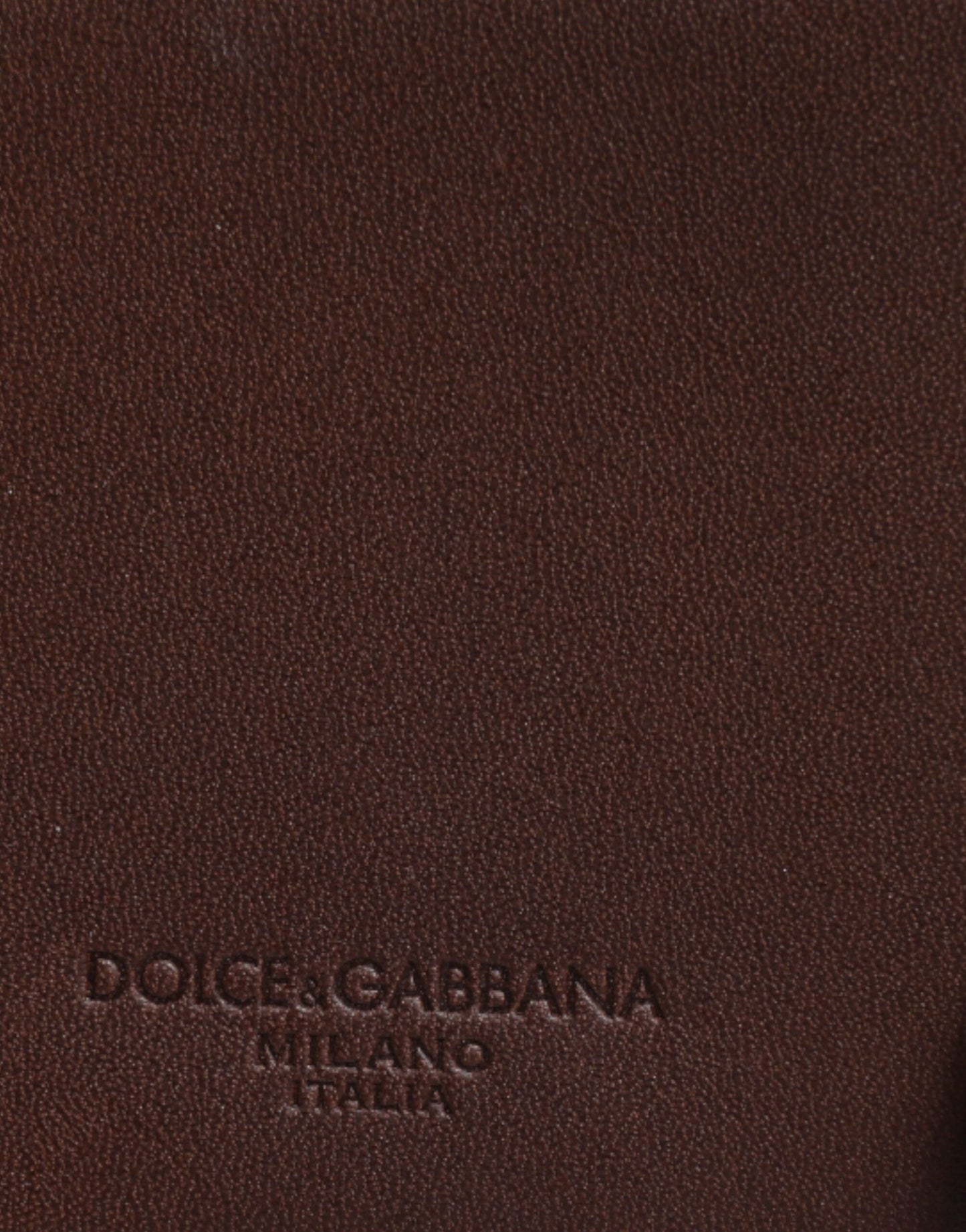 Dolce & Gabbana – Schlüsselanhänger aus braunem Leder mit Reißverschluss und Logo
