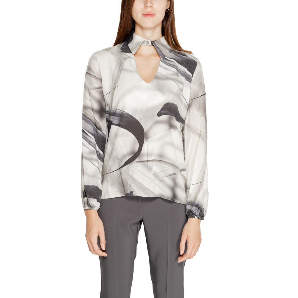 Graue Viskosebluse von Rinascimento