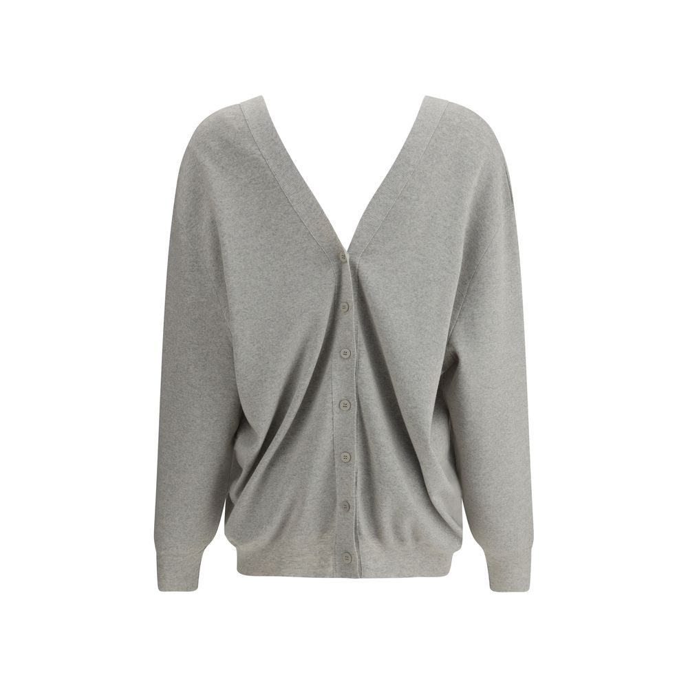 SA SU PHI Strickjacke mit doppelseitigem V-Ausschnitt