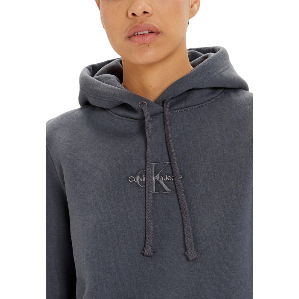 Calvin Klein Jeans Gray Cotton Hoody