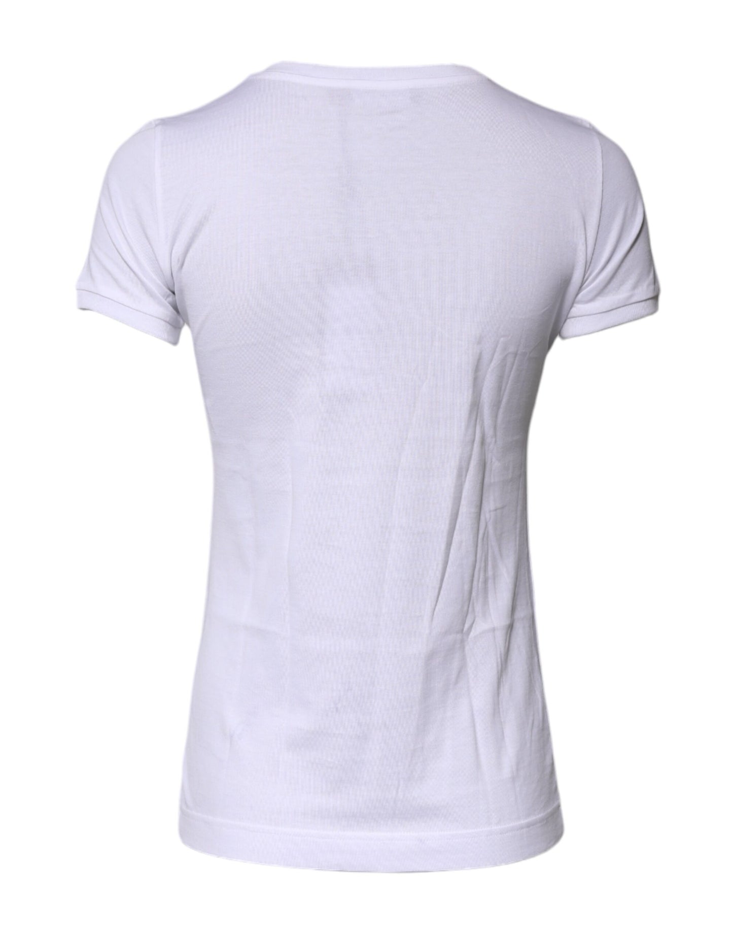 Dolce & Gabbana Weißes #DGFAMILY Baumwoll-Stickerei-T-Shirt