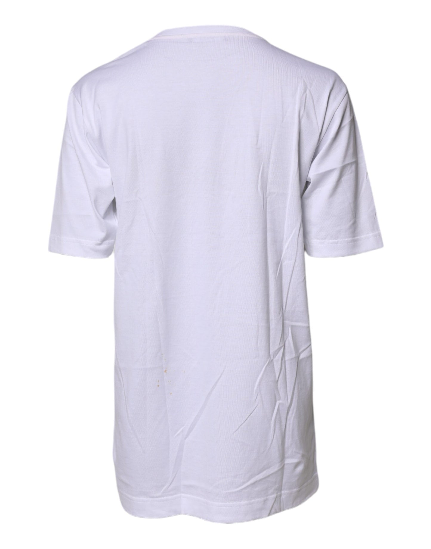 Dolce & Gabbana Weißes Baumwoll-T-Shirt mit #DGFAMILY-Stickerei