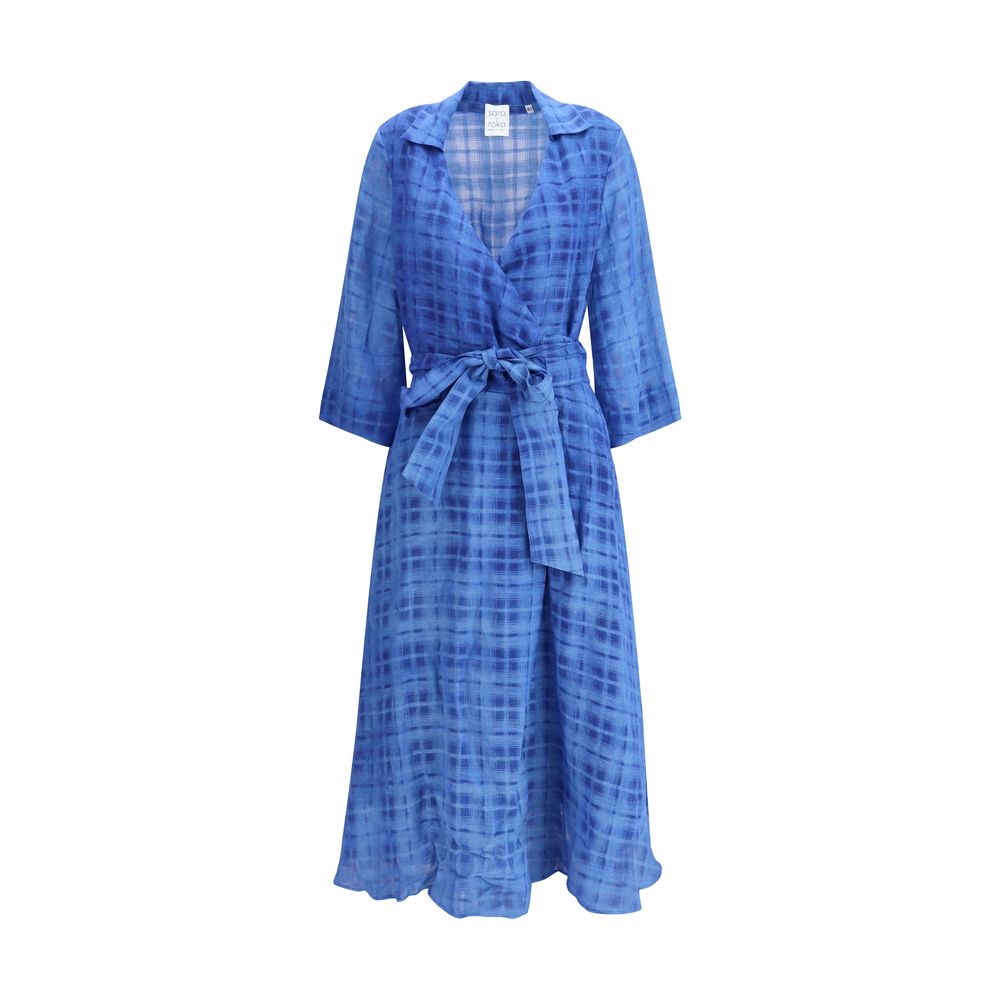 Kariertes Chemisier-Kleid von Sara Roka