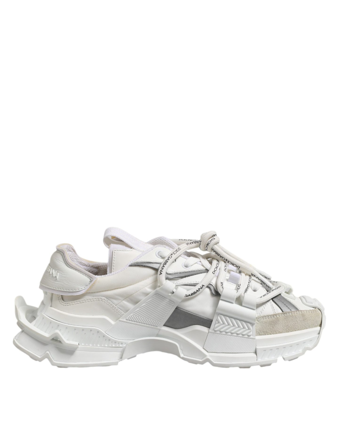 Dolce & Gabbana Weiß Silber Low Top SPACE Herren Sneakers Schuhe