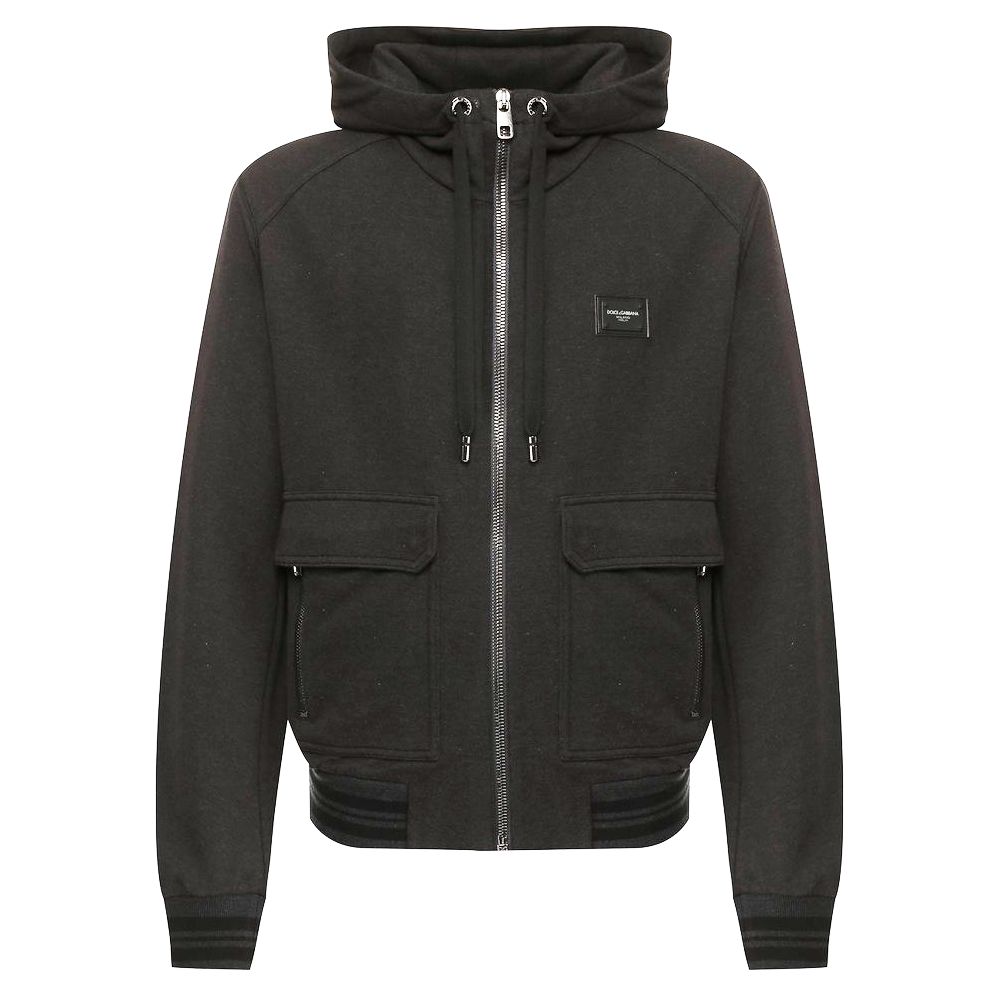 Dolce & Gabbana Gray Cotton Men Sweater