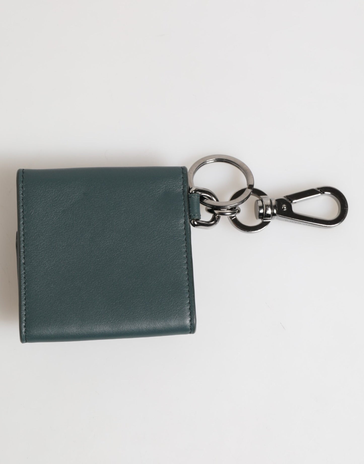 Dolce & Gabbana Dunkelgrünes Leder-Geldbörse mit DG-Logo
