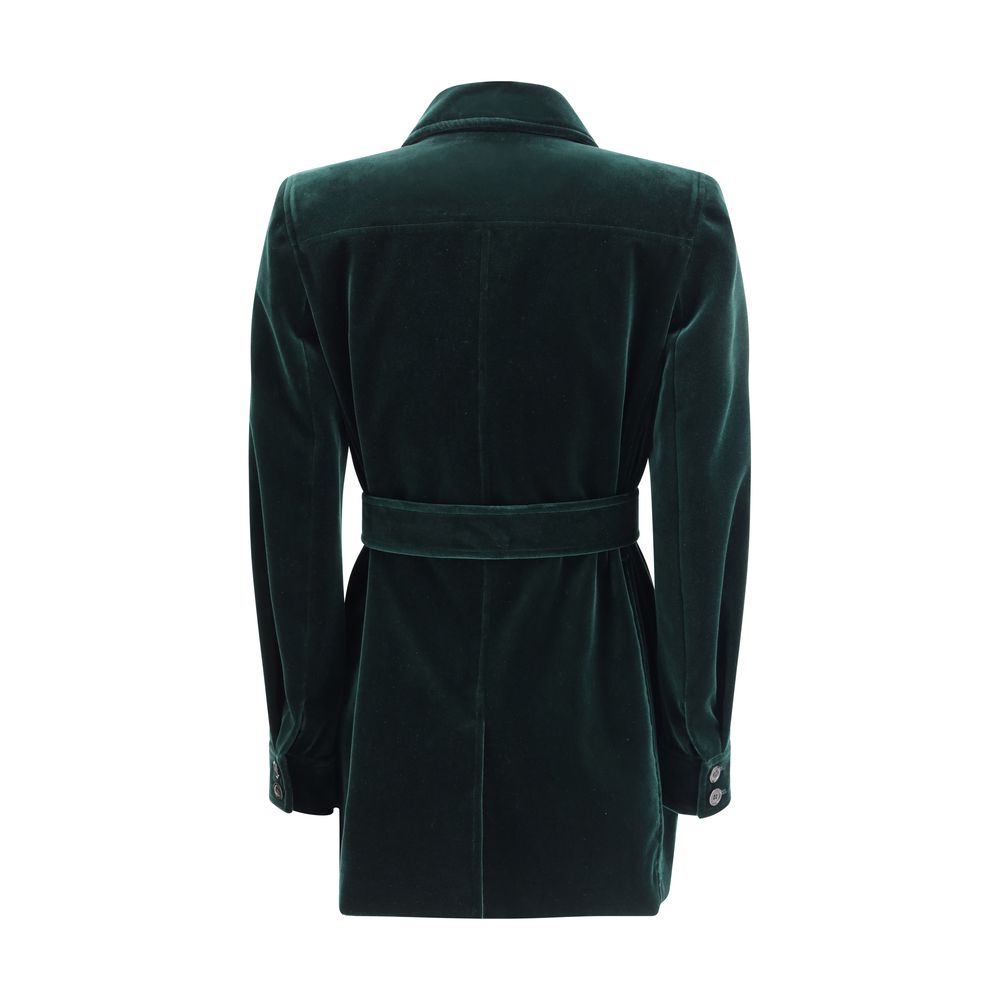 Saint Laurent Samtjacke in Sahara