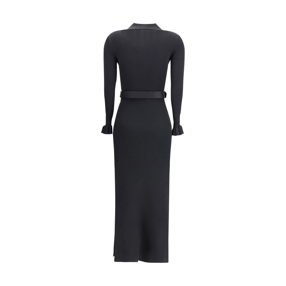 Self-Portrait – Langes, geripptes Kleid