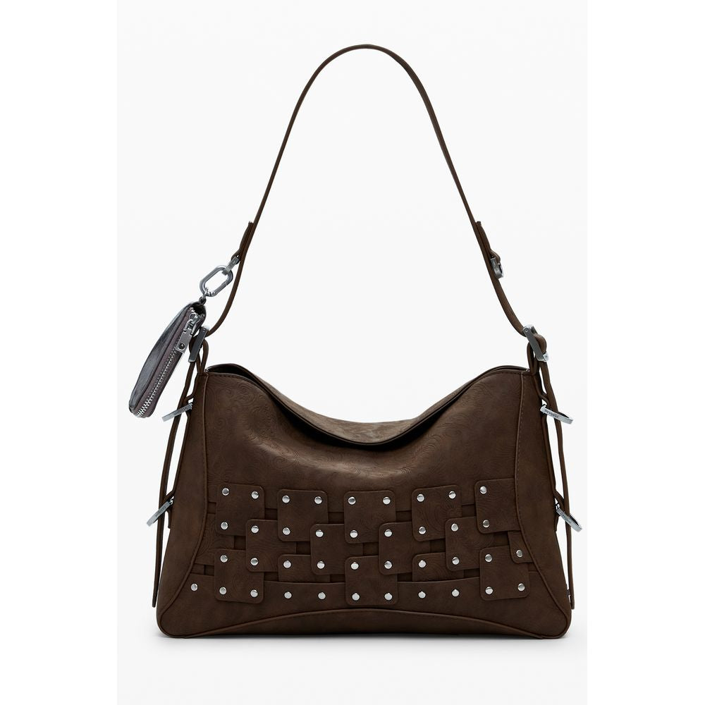 Desigual Braune Polyethylen-Damenhandtasche