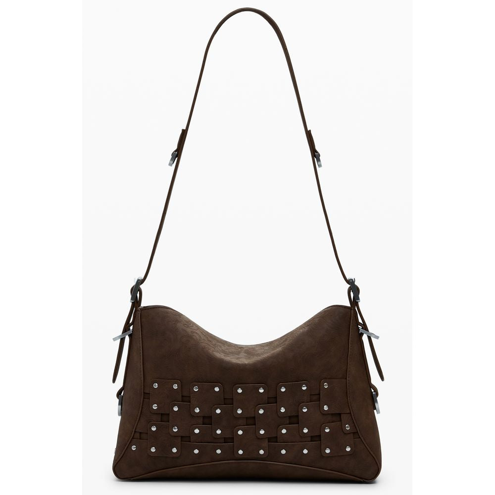 Desigual Braune Polyethylen-Damenhandtasche