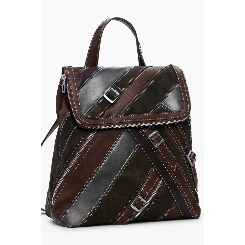 Desigual Brauner Polyethylen-Rucksack für Damen