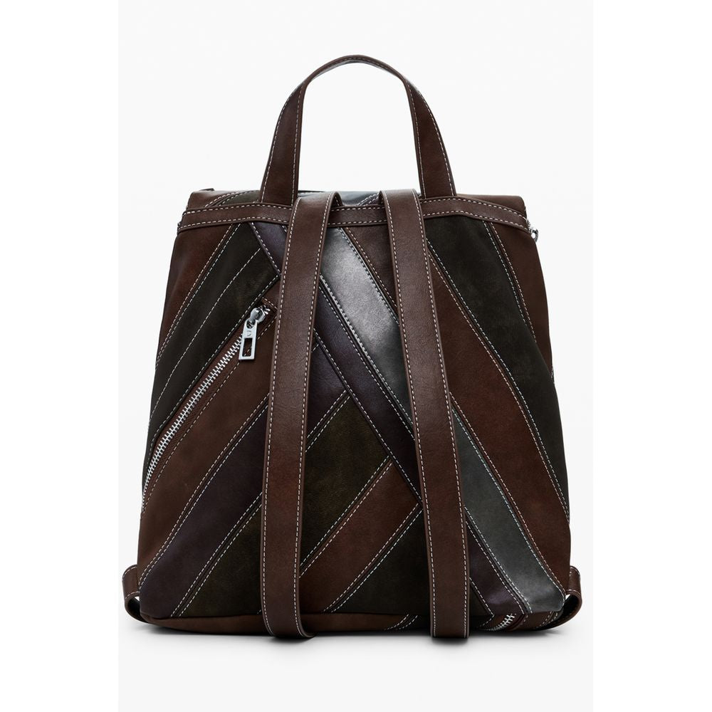 Desigual Brauner Polyethylen-Rucksack für Damen