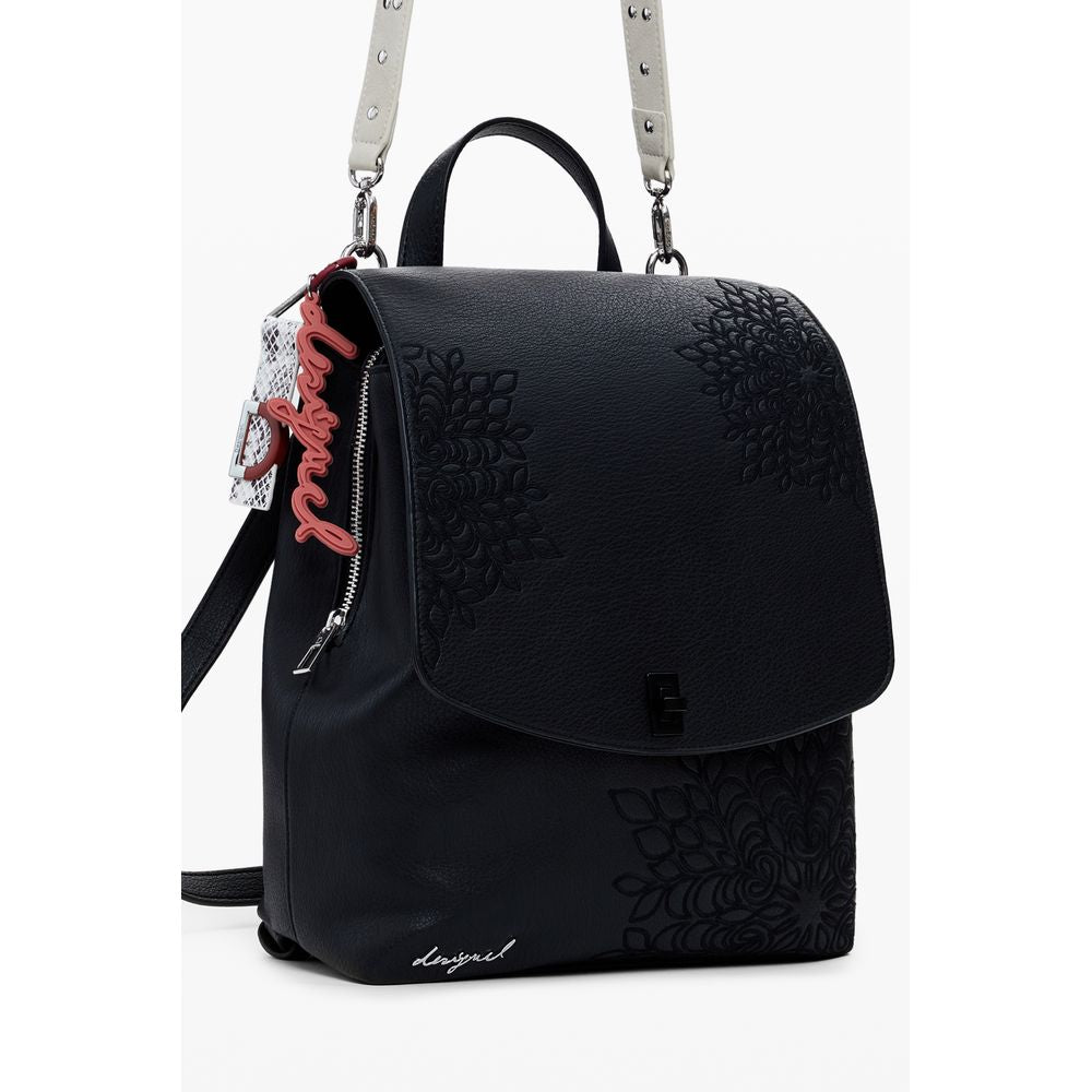 Desigual Schwarzer Polyethylen-Rucksack für Damen
