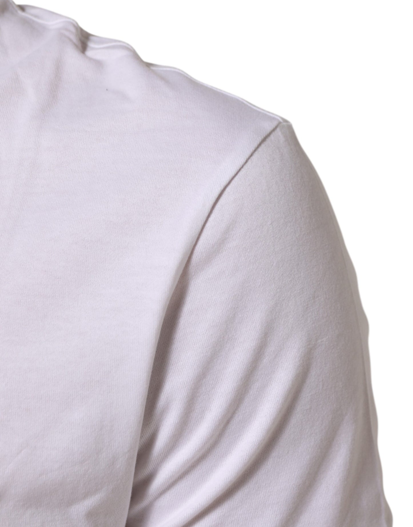Dolce & Gabbana White Cotton Crew Neck Short Sleeves