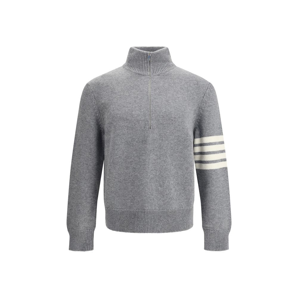 Thom Browne Eleganter Pullover mit halbem Reißverschlussdetail am Hals