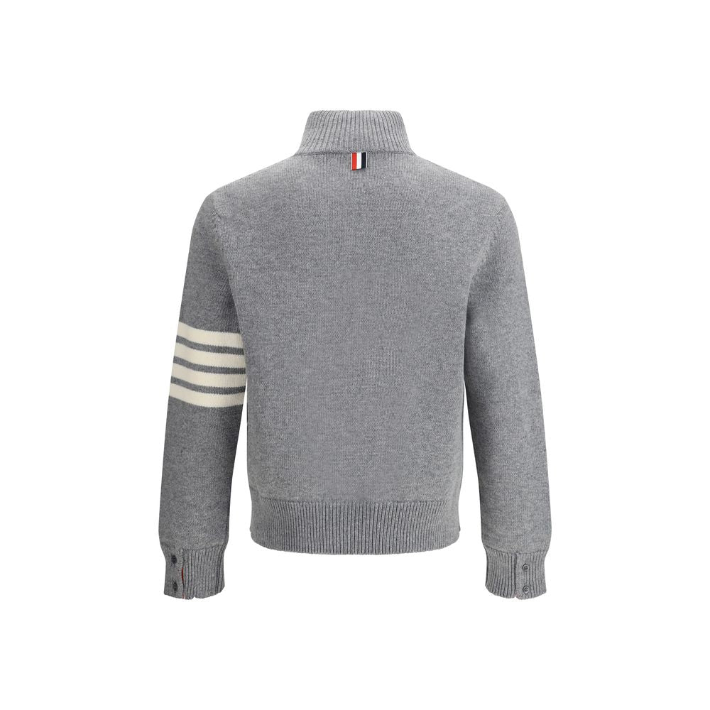Thom Browne Eleganter Pullover mit halbem Reißverschlussdetail am Hals