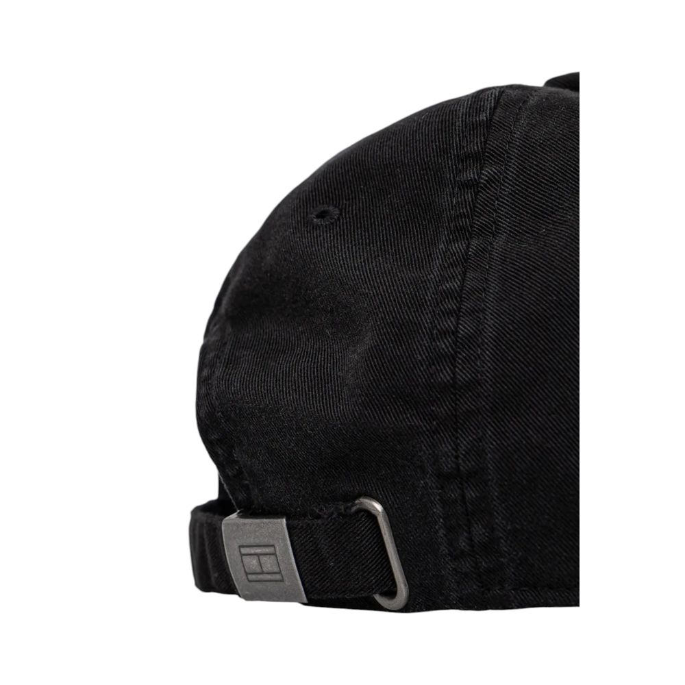Tommy Hilfiger Black Cotton Caps Baseball Hat