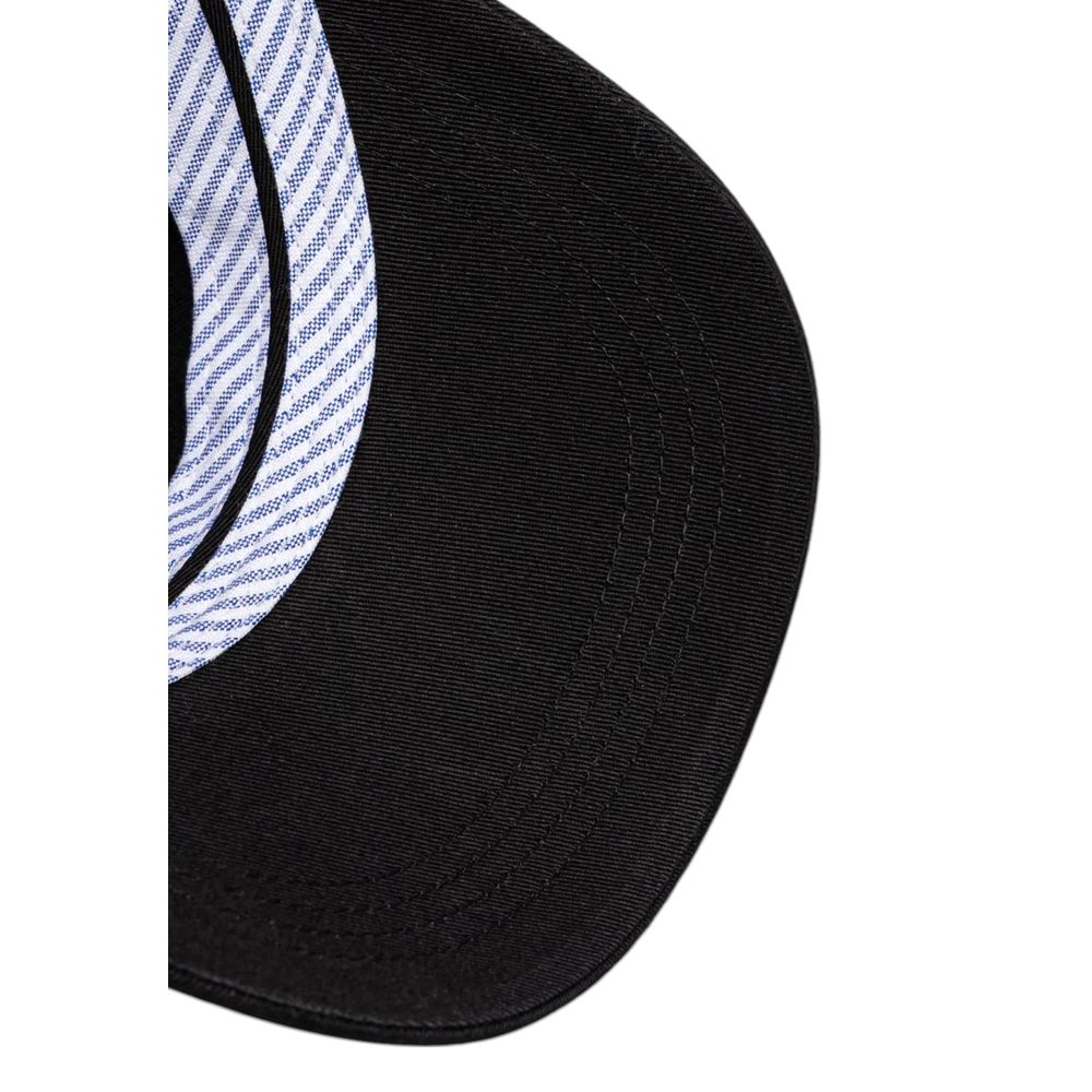 Tommy Hilfiger Black Cotton Caps Baseball Hat