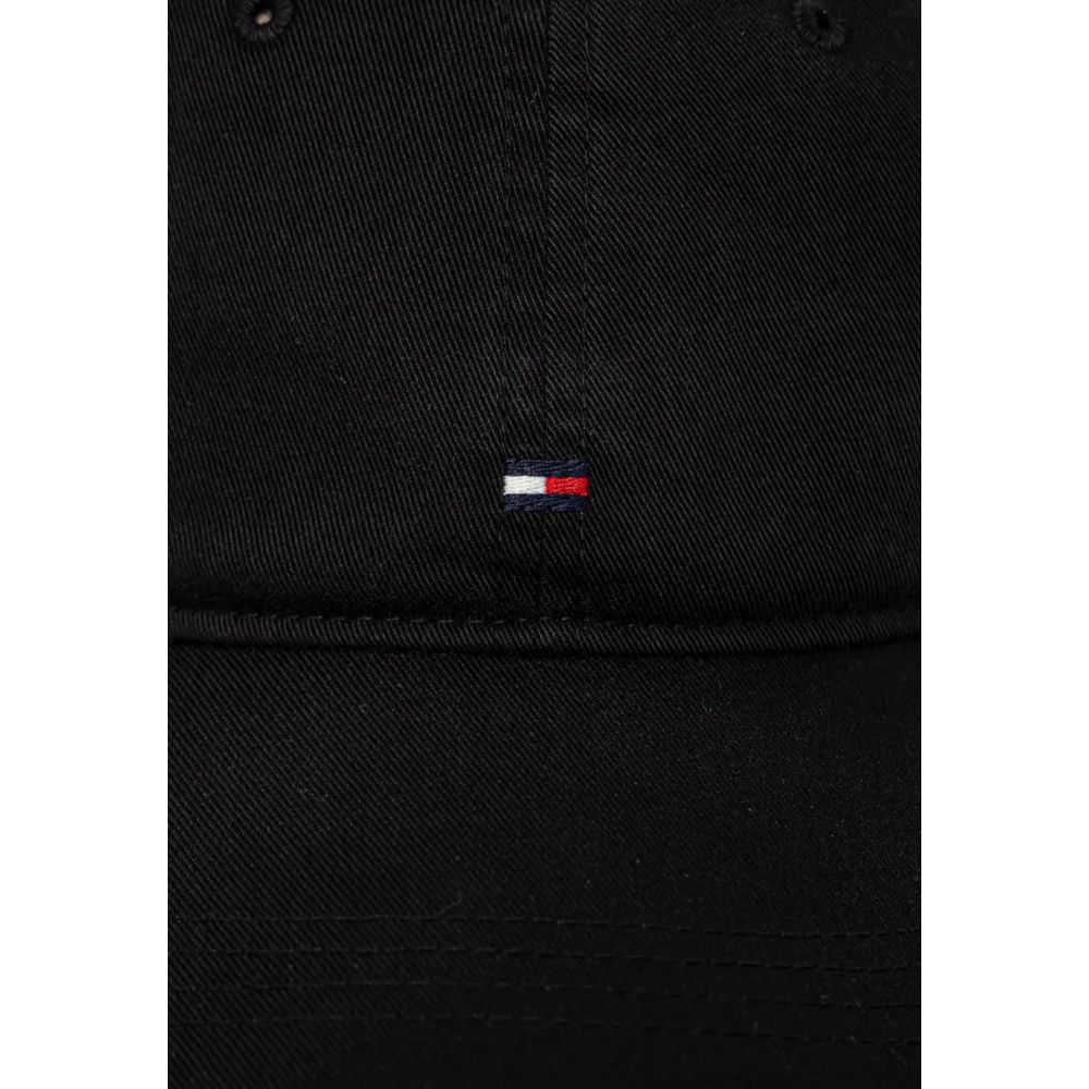 Tommy Hilfiger Black Cotton Caps Baseball Hat
