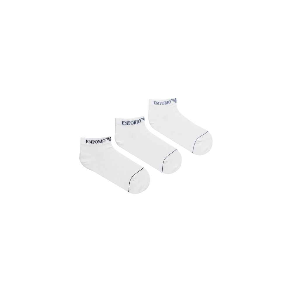 Emporio Armani Underwear White Cotton Sock