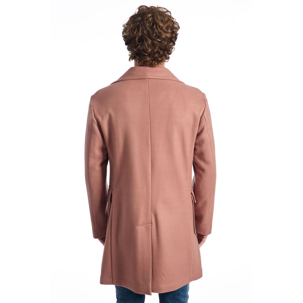 Roberto Pepe Luxury Multicolor Wool Coat