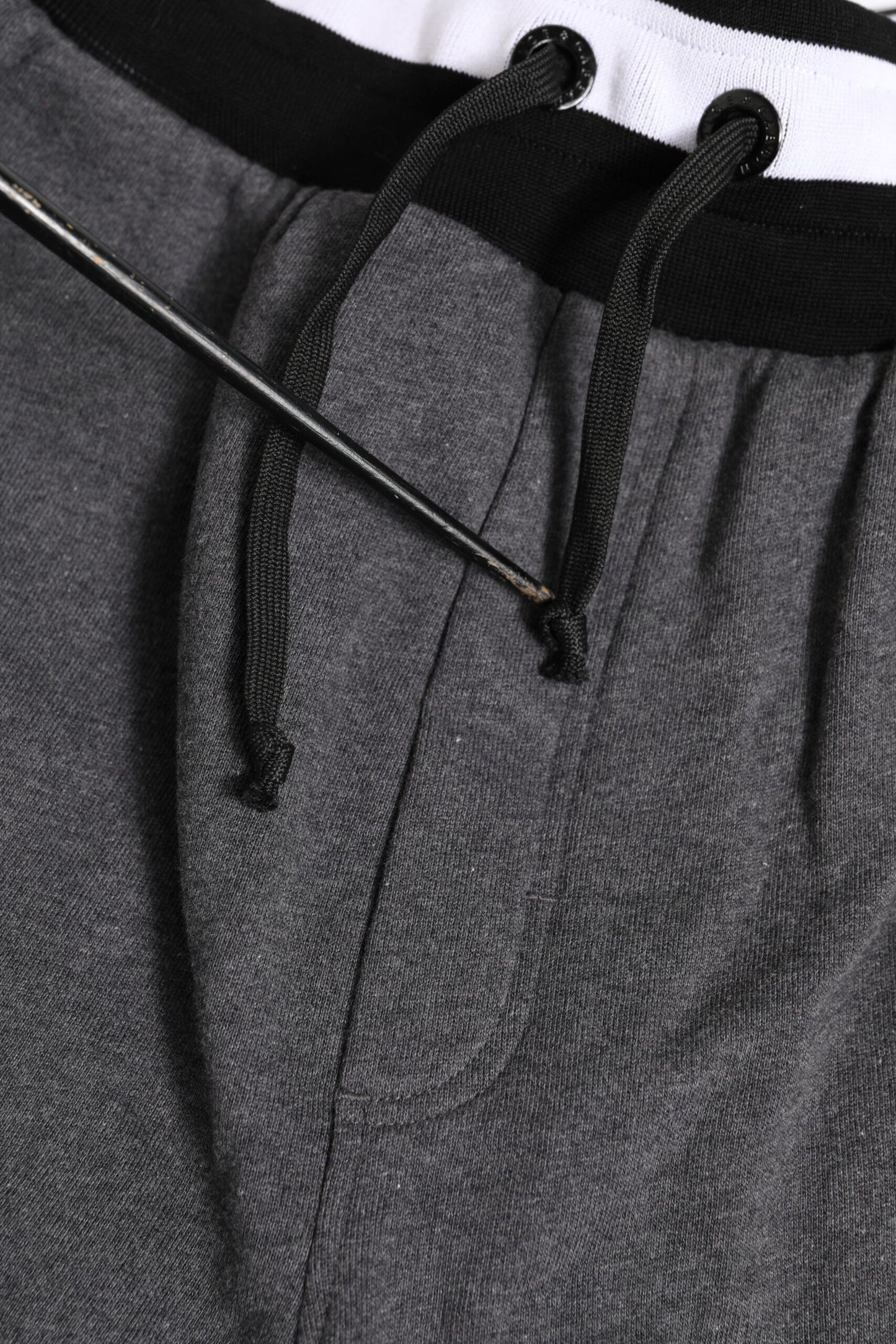 Dolce & Gabbana Black Gray Cotton Layered Sweatpants Pants