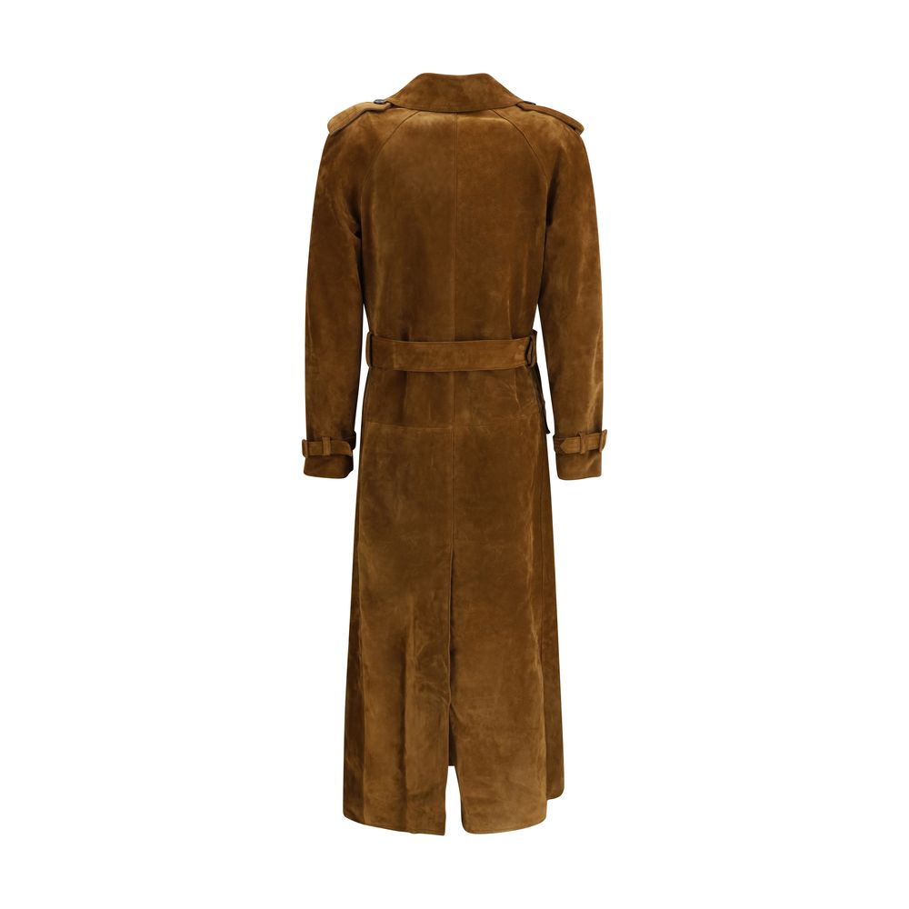 Saint Laurent Wildleder-Trenchcoat