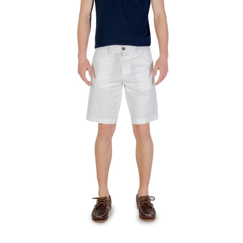 Borghese White Cotton Bermuda