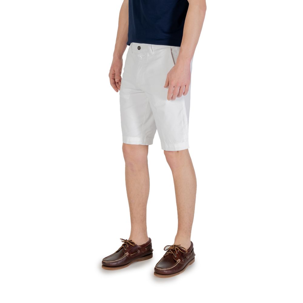 Borghese White Cotton Bermuda