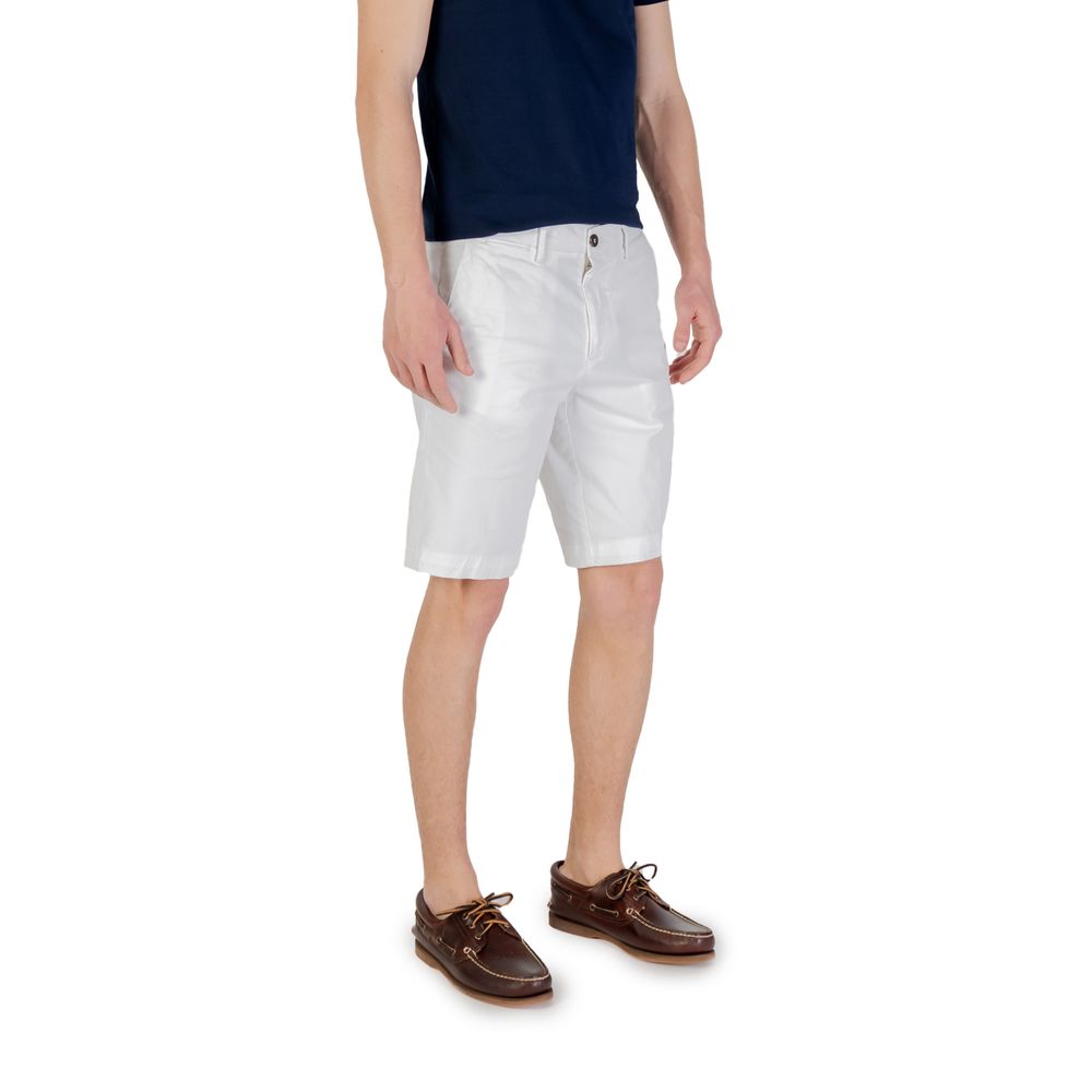 Borghese White Cotton Bermuda