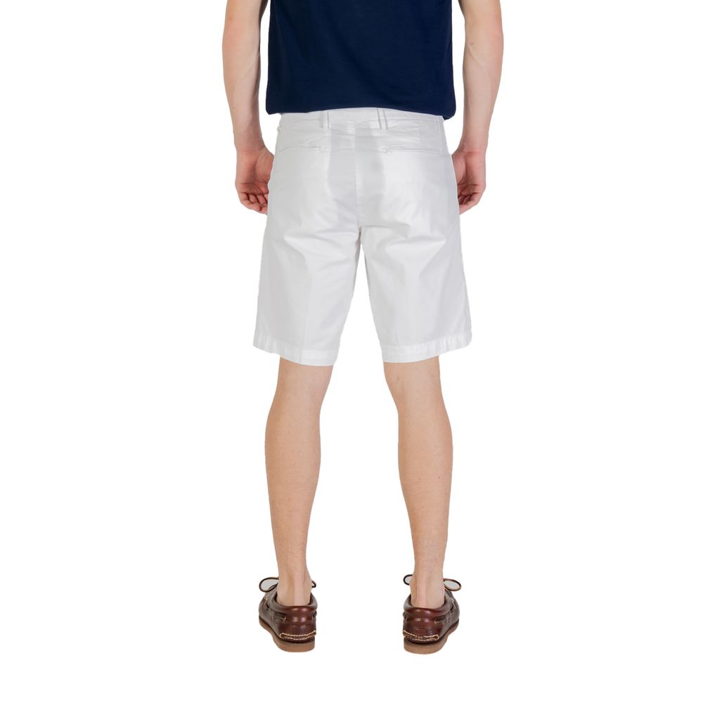 Borghese White Cotton Bermuda