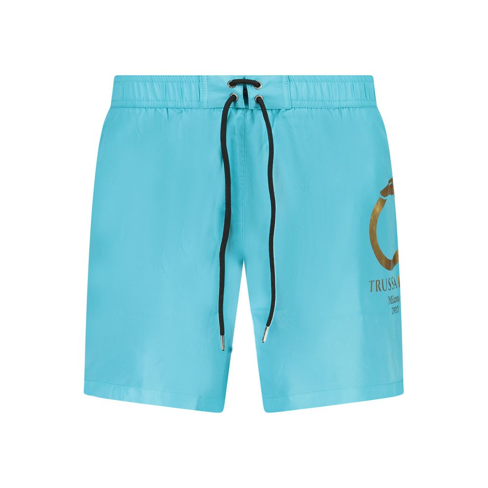 Trussardi Blue Polyester Swimwear